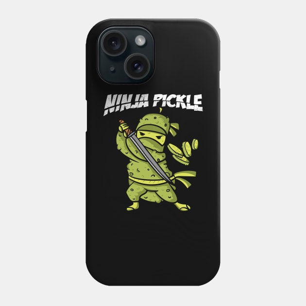 Funny ninja pickle Phone Case by opippi
