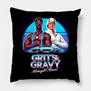 Grits & Gravy: Midnight Miami Logo #1 Pillow