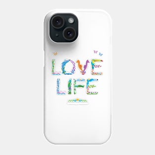 Love Life - Tropical wordart Phone Case