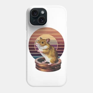 Retro hamster vintage sunset for hamster lovers owners Phone Case