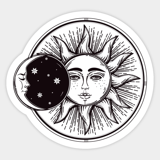 Monochrome Sun & Moon Sticker Pack