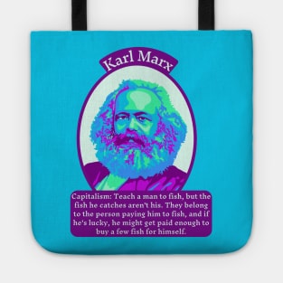 Karl Marx Portrait and Quote Tote