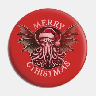 Merry Cthistmas Cthulhu Christmas Pin