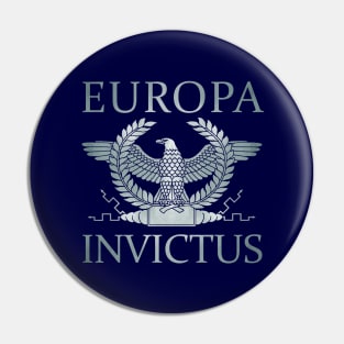 Europa Invictus - Silver Eagle on Blue Pin