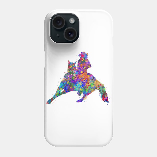 Barrel racing rider Phone Case by Yahya Art