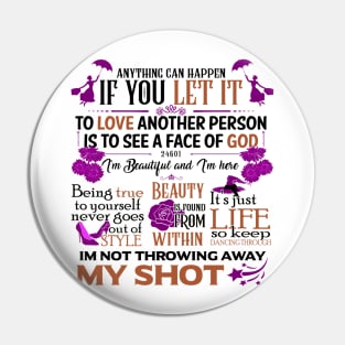 Broadway Quotes Pin