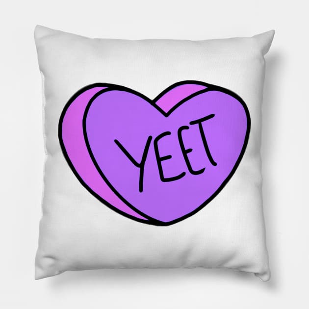 Purple Heart Yeet Pillow by ROLLIE MC SCROLLIE