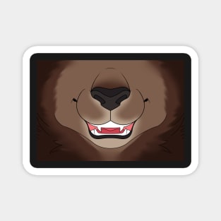 Dark Nose - Chocolate Mane Lion Face Magnet