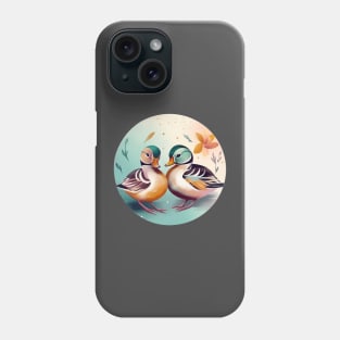 Love Duck, Mandarin Duck, Love Birds Design Phone Case