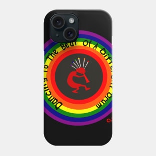 Rainbow Pride Kokopelli Dancer Phone Case