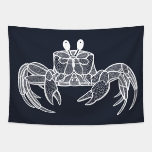 Crab drawing - hand drawn detailed animal design Tapestry