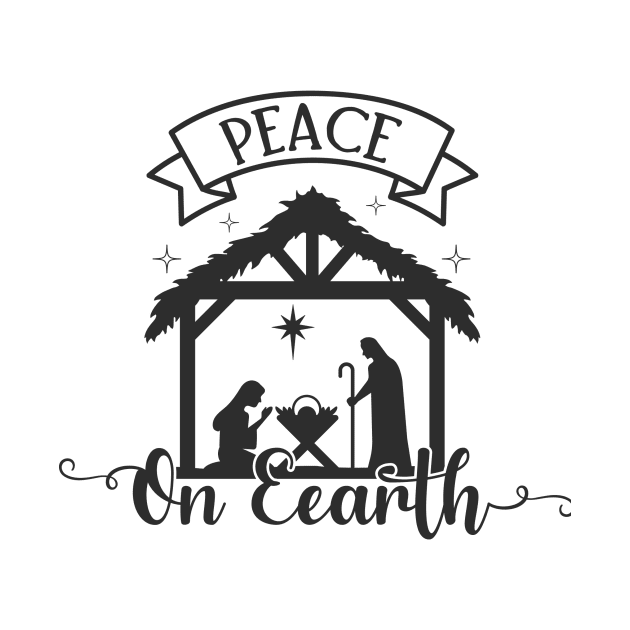 Peace on Earth, Nativity Scene by BadrooGraphics Store