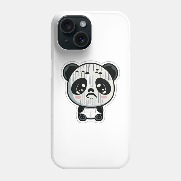 Cute Sad Little Crying Panda Phone Case by kiddo200