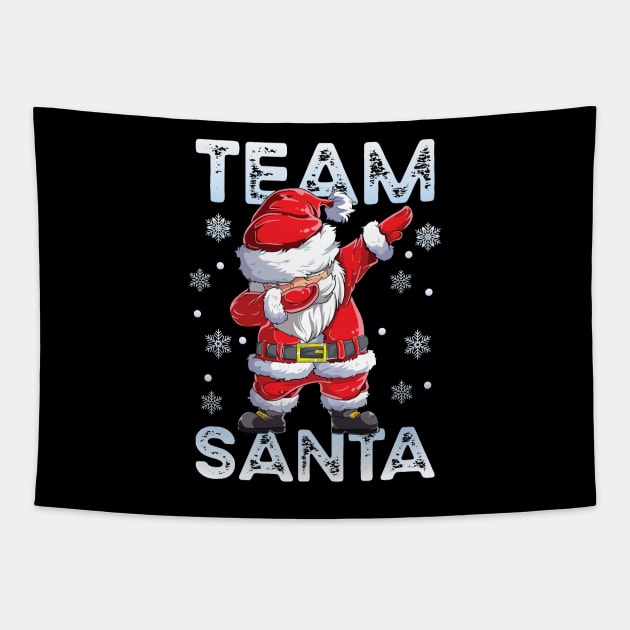 Team Santa Pajama Shirt Dabbing Claus Family Matching Gift Tapestry by BioLite