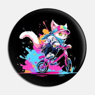 cat bike Pin