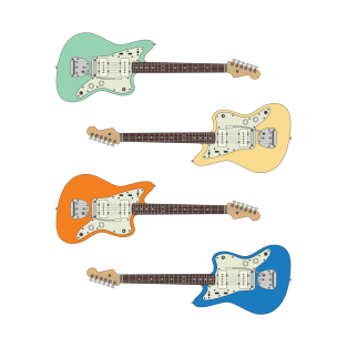 Offset Style Electric Guitar Colors Pack T-Shirt