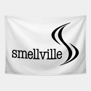 Smellville Logo Black Tapestry