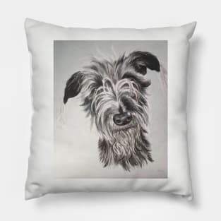 Scruffy Lurcher Pillow