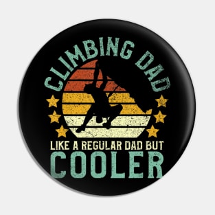 Mens Rock Climbing Dad Mountain Climber Funny Father's Day Gift Pin