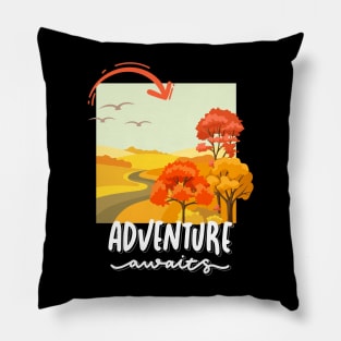 Adventure is my therapy Adventure Explore the world travel lover fall autumn Pillow