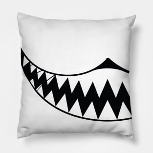 scary teeth face mask Pillow