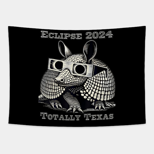 Eclipse 2024 Totally Texas Tapestry by SanJKaka