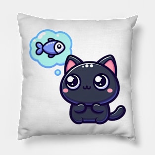 Cat dreaming Pillow