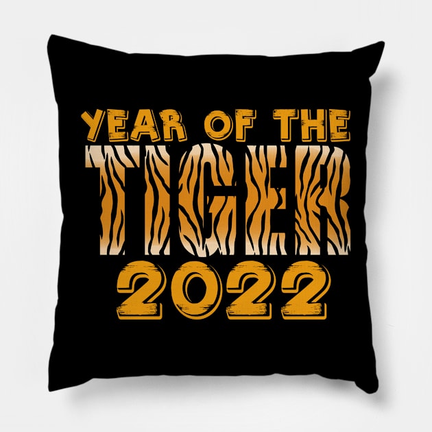 Happy Chinese New Year 2022 Year Of The Tiger Pillow by albaley