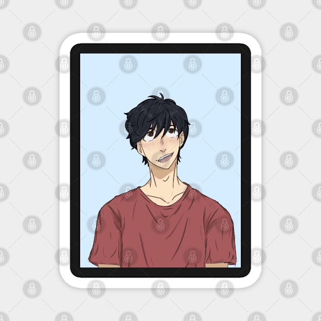 Eiji Okumura smiling Magnet by Sophprano