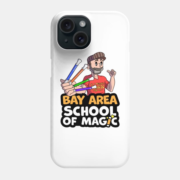 New Bay Area School of Magic Wand T-Shirt Phone Case by Brian Scott Magic