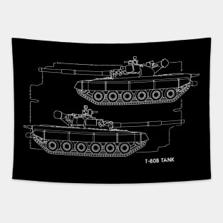 T80B Main Battle Tank Tapestry