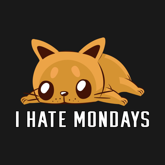 I Hate Mondays - Cute Cat by ArticaDesign