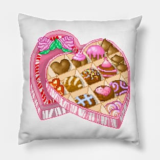 Pixel Pink Box Of Chocolates Pillow