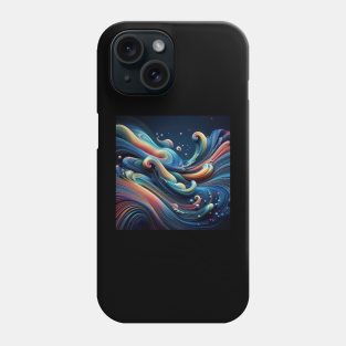 Flowing liquid creates vibrant wave pattern design Phone Case