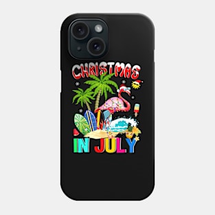 Christmas in July Pink Flamingo Funny Xmas Men Women Kids Phone Case