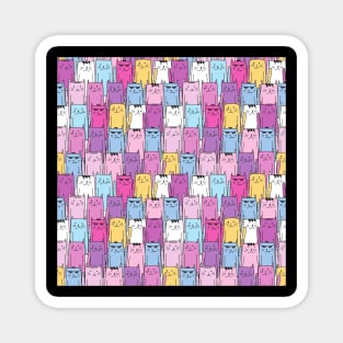 Colorful Cat Pattern Magnet