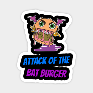 Halloween Cute Bat Burger Monster Magnet