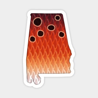 Alabama Redfish Colors Red Drum Inspired Color Pattern Magnet