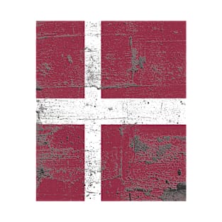 Distressed Denmark Flag T-Shirt