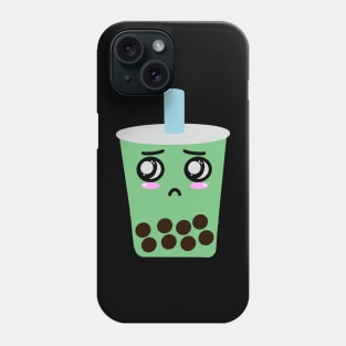 Sad matcha boba Phone Case