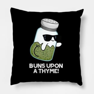 Buns Upon A Thyme Cute Herb Pun Pillow