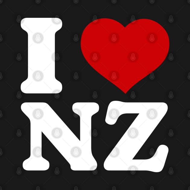 I (heart) New Zealand by Distinct Designs NZ