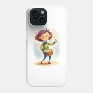 Drum Playing cute girl Phone Case