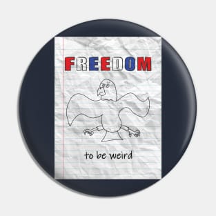 Funny Crumpled Paper Freedom Pin