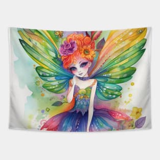 Bright Fairy in the Floral Garden Tapestry