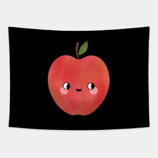 Cute Red Apple Kawaii Food Tapestry