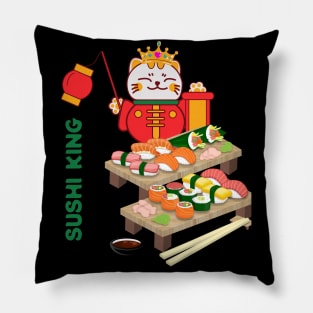 THE CAT KING OF SUSHI - FUNNY GIFTS Pillow