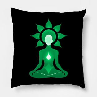Aura Green Meditation 07 Pillow