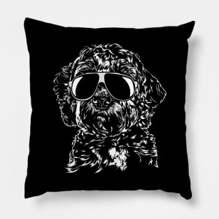 Funny Proud Doodle sunglasses cool dog Pillow