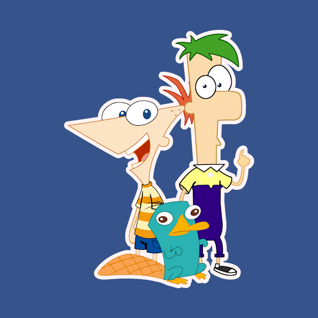 P, F and Perry the Platypus by LuisP96